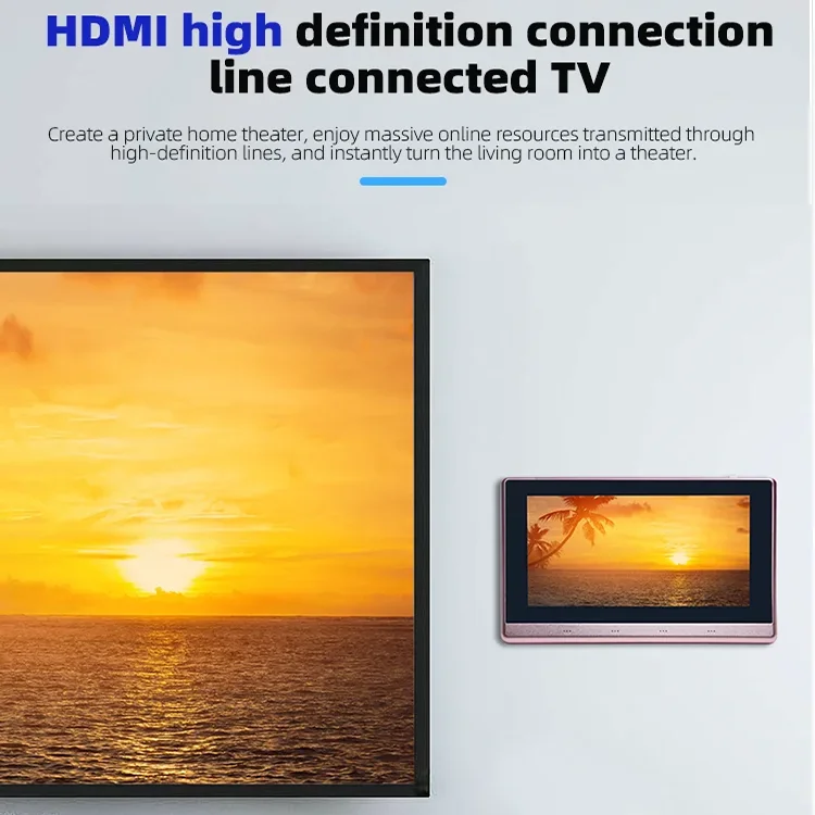 NEW 7 inch Android 11  wall music amplifier audio System 8 x 30W 2 Zone Android 11 wifi 7 inch Touch Screen Wall Amplifier 4