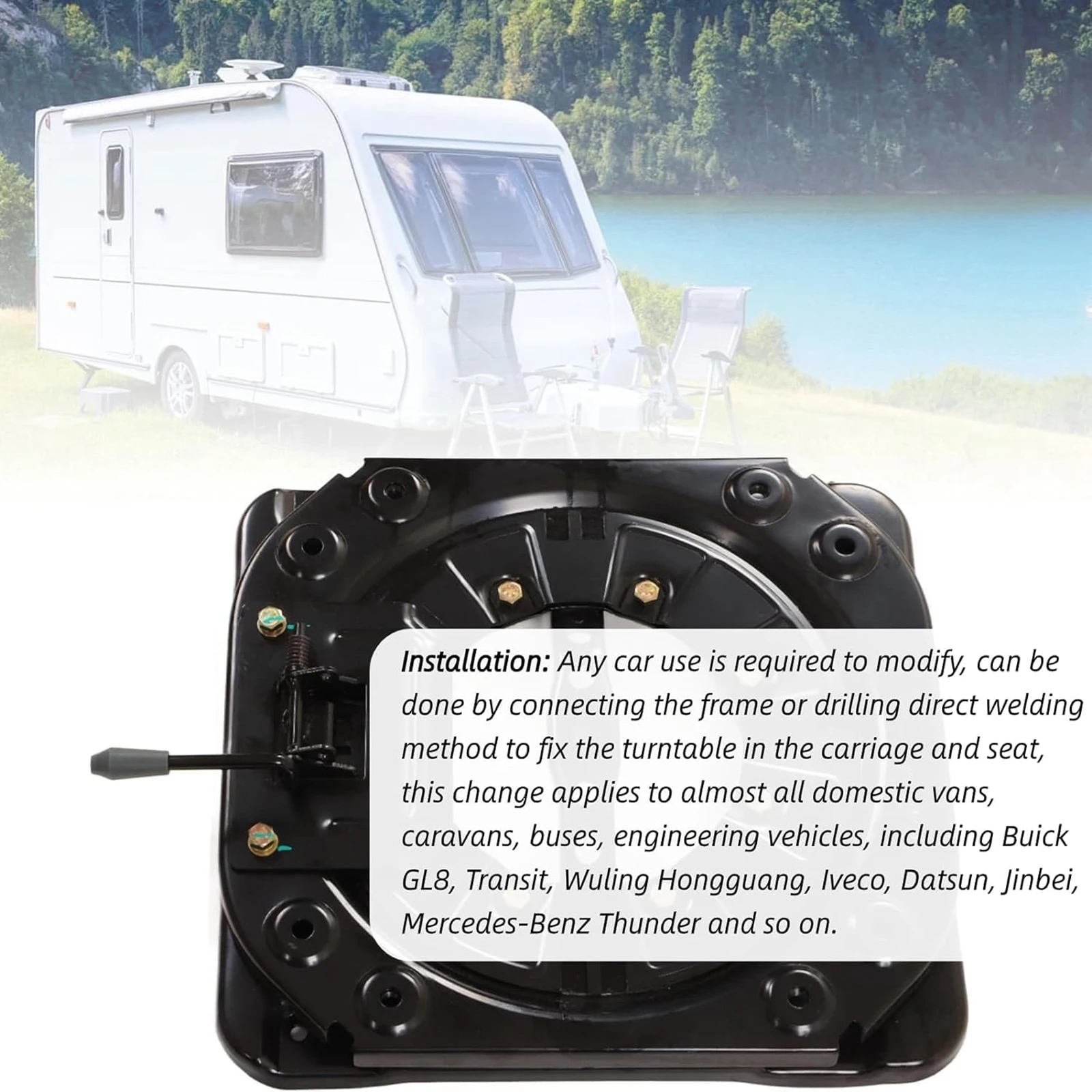 Swivel Car Seat Base, 360 Degree Rotation, 130KG Load Capacity