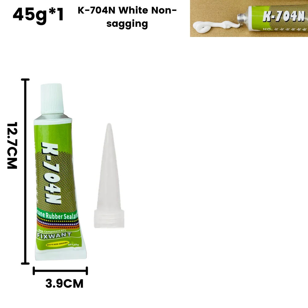 Silicone Industrial Adhesive 45g - High-Strength RTV Sealing Glue for Electronics (Available in Black, White, Transparent)