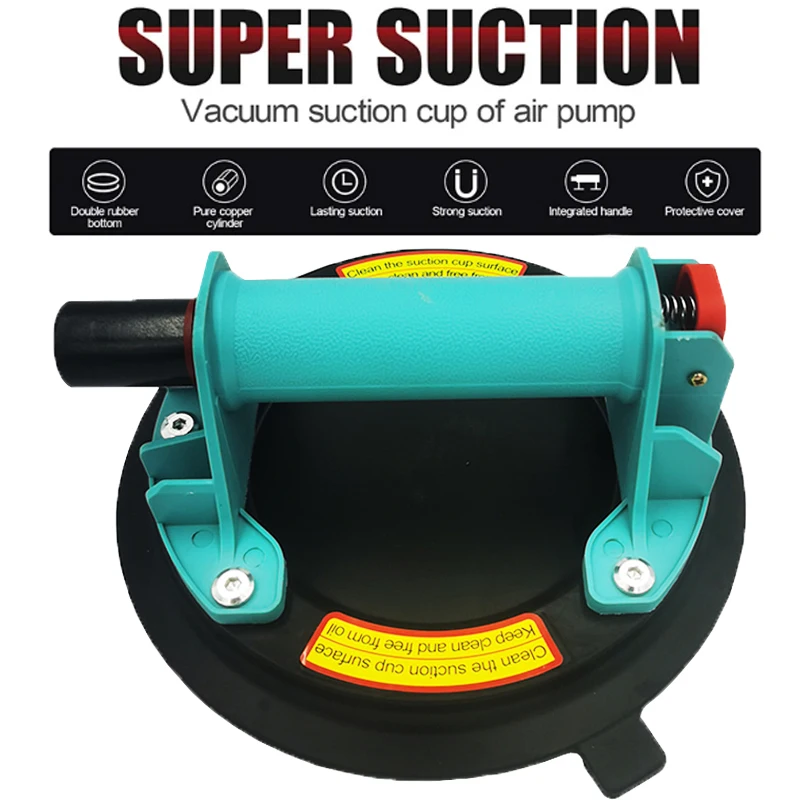 Vacuum Suction Cup 8 Inch 220Kg Carrying Capacity Heavy Duty Glass Suction Cup Lifter for Granite Tile Glass Manual Lifting