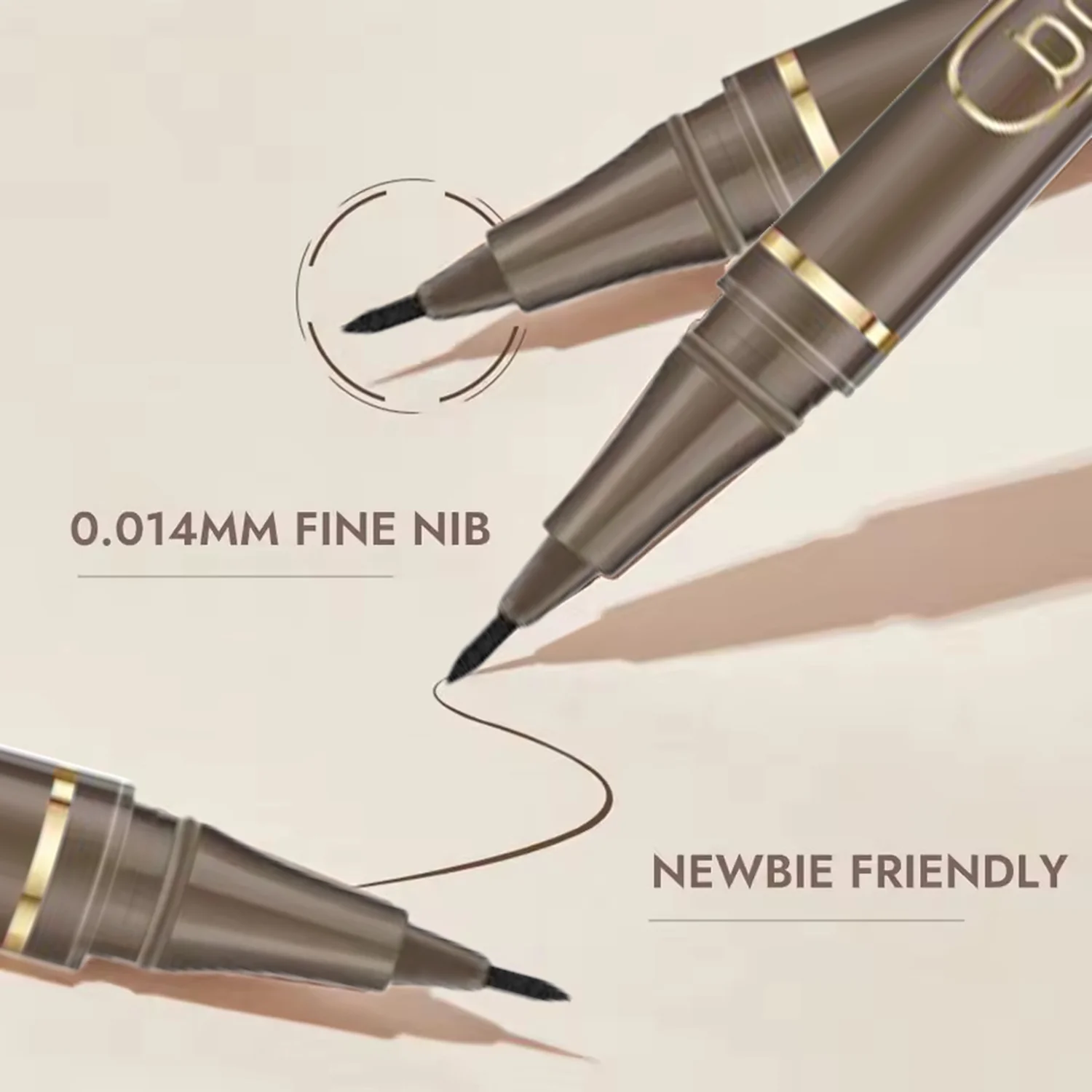 Slim eyeliner is waterproof, sweat-proof, long-lasting and non-smudged. Newbie brown eyeliner liquid pen 2