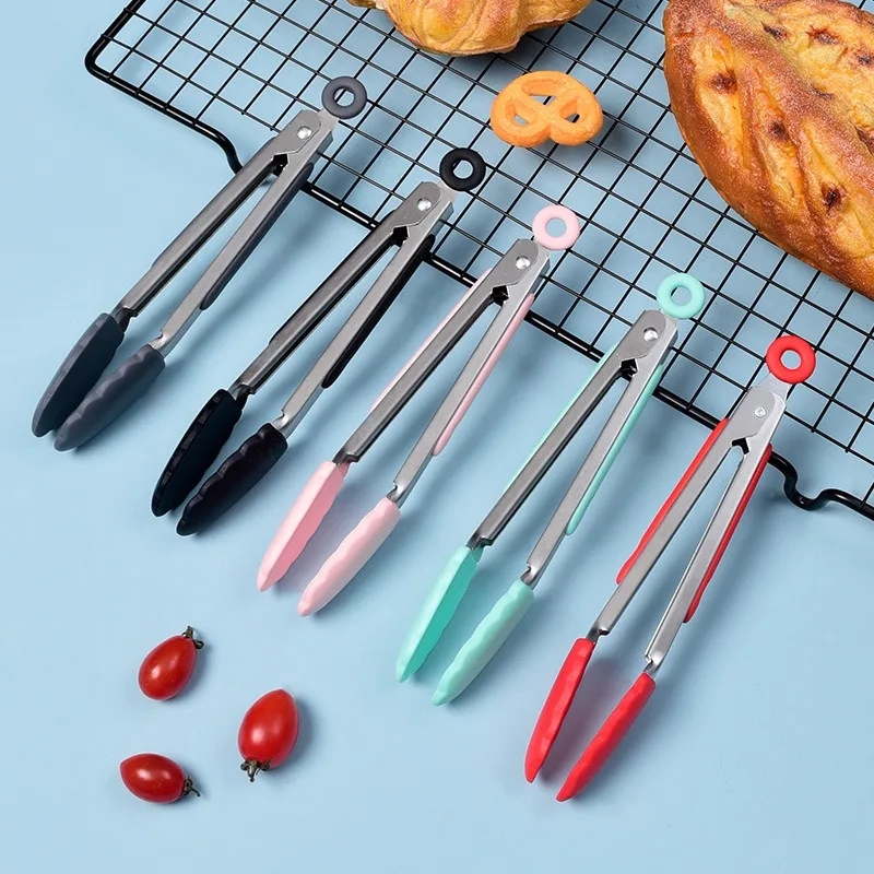 

Mini 7 "silicone food clips Heat resistant kitchen Bread Barbecue clips Steak clips Food clips