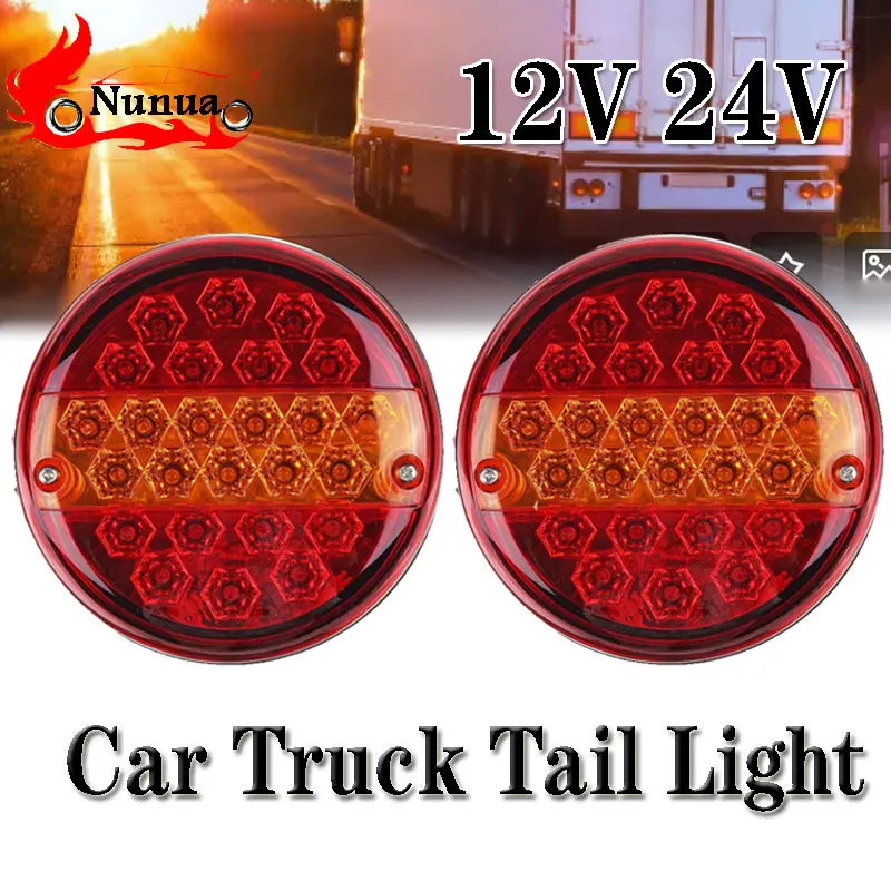 1Pair20LED12V24VCarTruckTailLightRearStopIndicatorBrake
