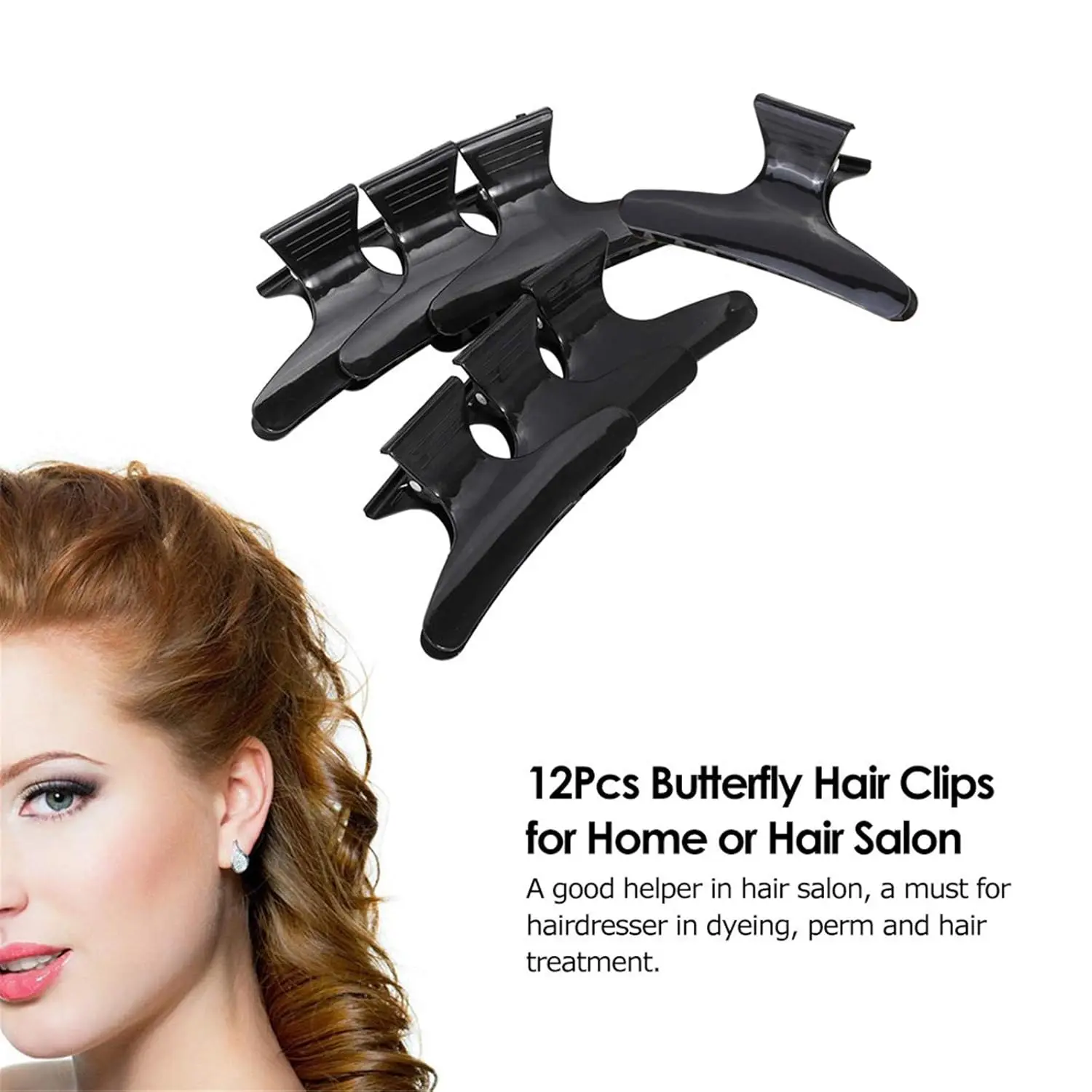 12Pcs Haar Clips Pro Barber Styling Schnitte Haarschnitt Haarnadel Barbershop Friseur Schellen Krallen Salon Haushalt Styling Werkzeug – Detail 1