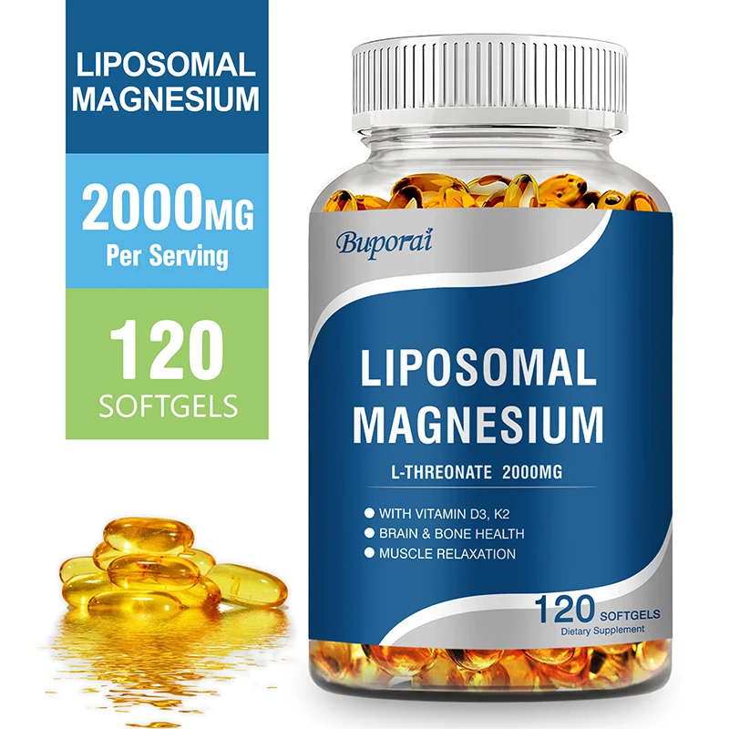 Liposomal Magnesium L-Threonate-Supports Brain, Bone, Heart, Muscle Health and Promotes Sleep