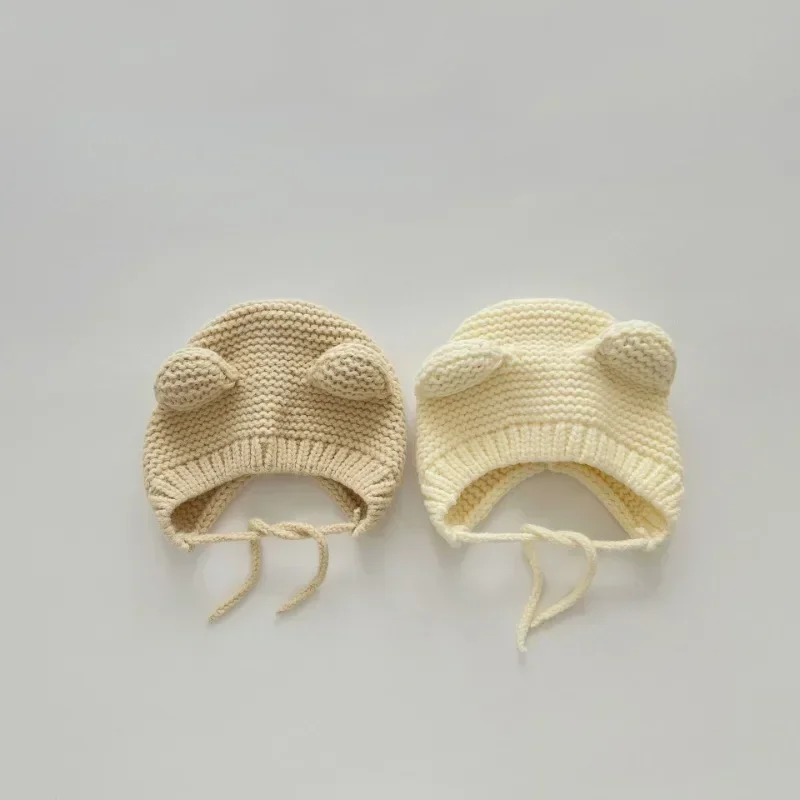 Korean Baby Hat Winter Cute Super Cute Children's Ear Protection Cartoon Cat Ear Baby Wool Hat Wholesale