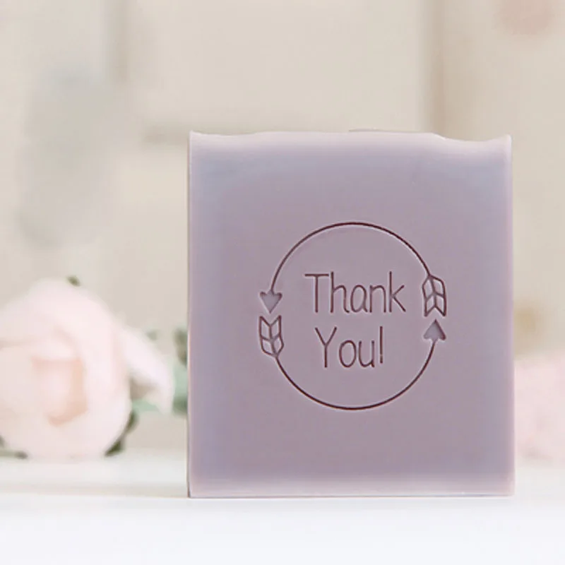Handmade Resin Soap Stamp, Stamp Chapter Mold, Personalized Custom Made, Acrylic Mini Seal, Thank You Letter Pattern, Gift