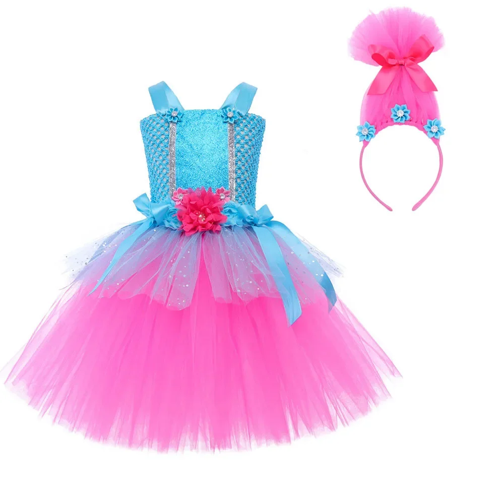 thumbnail image 1 of Vestido de tutú de Halloween para niñas, fiesta de cumpleaños para niños, carnaval, cosplay, elfos mágicos, hadas, trolls, disfraz de amapola, disfraz de Pascua para niños, 1 of 5