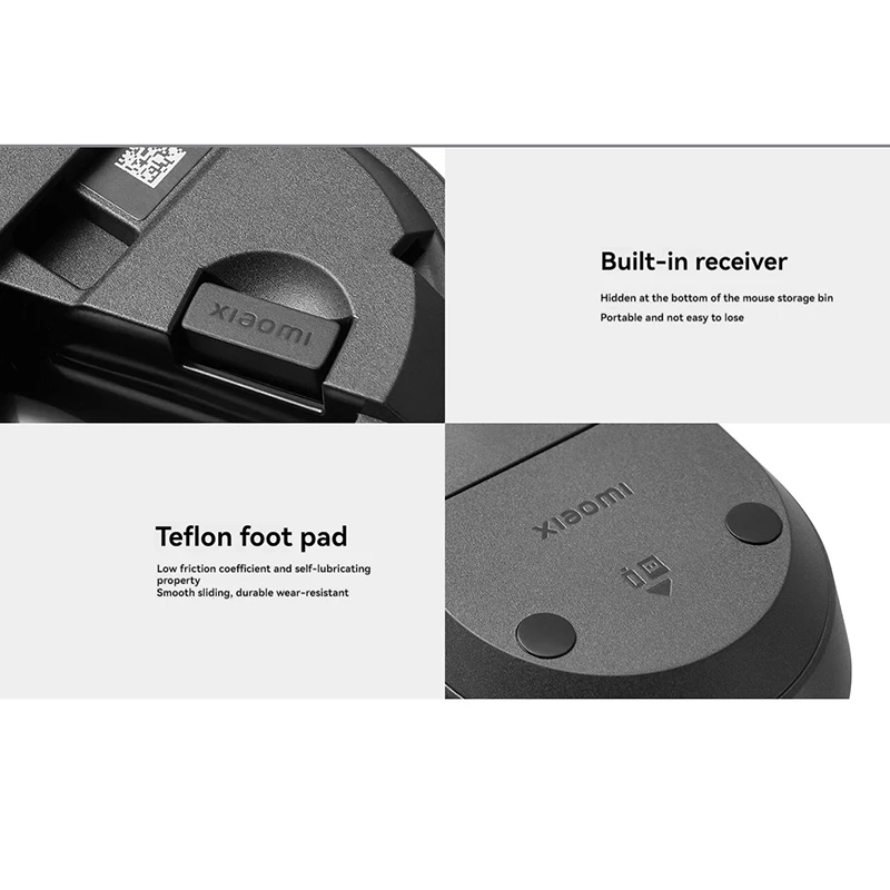 Xiaomi Wireless Mouse Lite 2.4GHz 1000DPI Ultra-thin Optical Portable USB Receiver Office Computer Game Mice