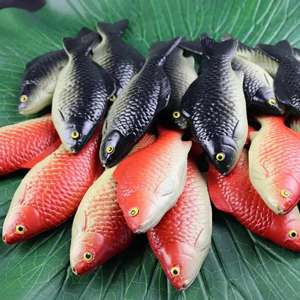 Simulated Fish Model Realistic Artificial Crucian Figurine Fish Ornament Kids Animal Learning 3D Toy Photo Prop artificial fish ornament