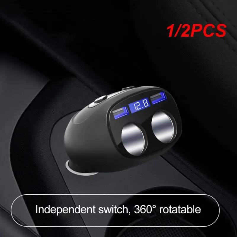 

1/2 шт., автомобильное зарядное устройство QC3.0 с двумя выключателями