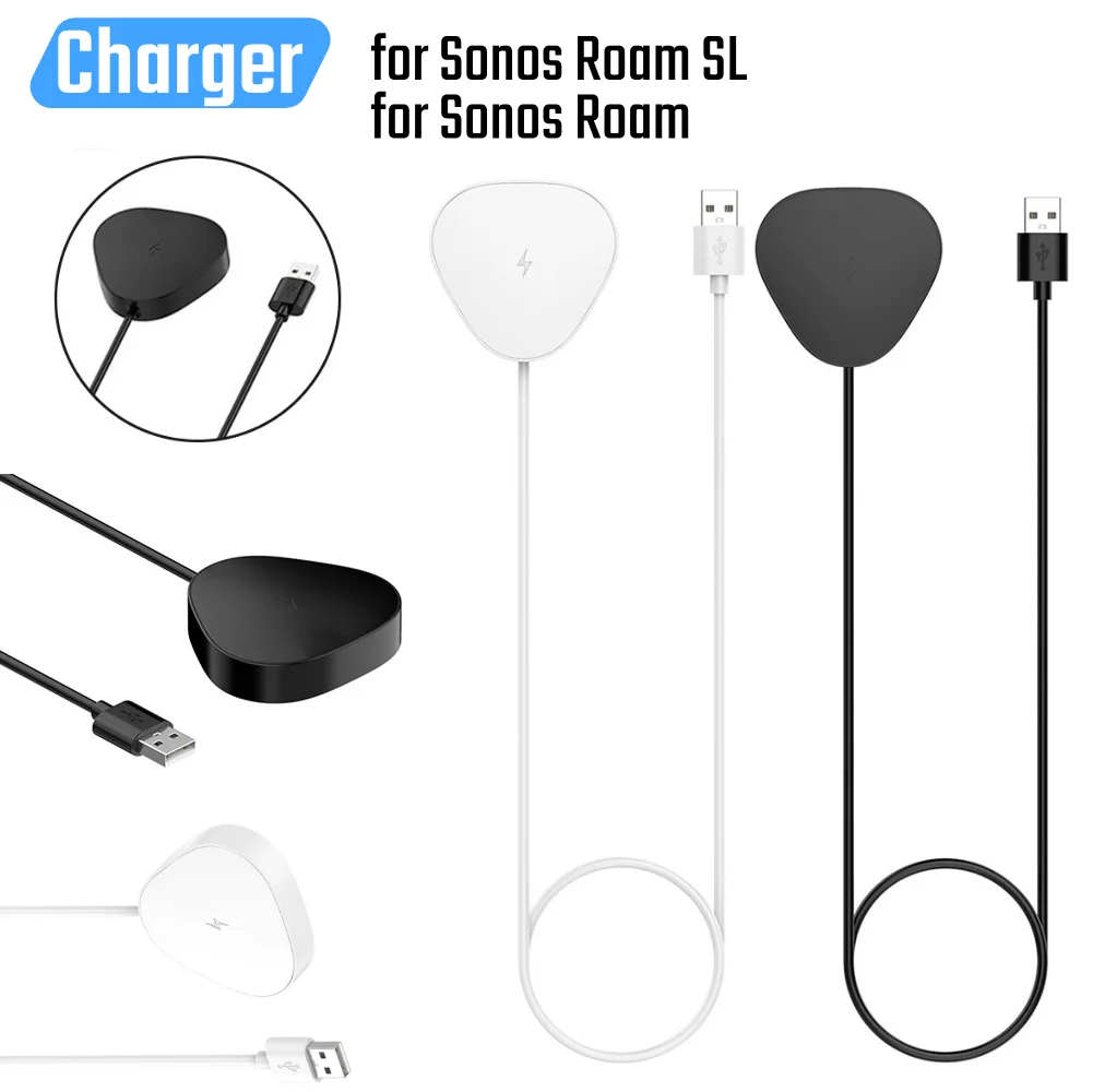 Wireless Charger Magnetic Suction Charger 1000 MA Quick Power Up Charging Dock Charging Pad for Sonos Roam SL/Sonos Roam Speaker