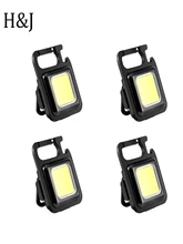  4PCS Mini LED Flashlight Work Light Portable Pocket Flashlight Keychains USB Rechargeable For Outdoor Camping Small Corkscrew 