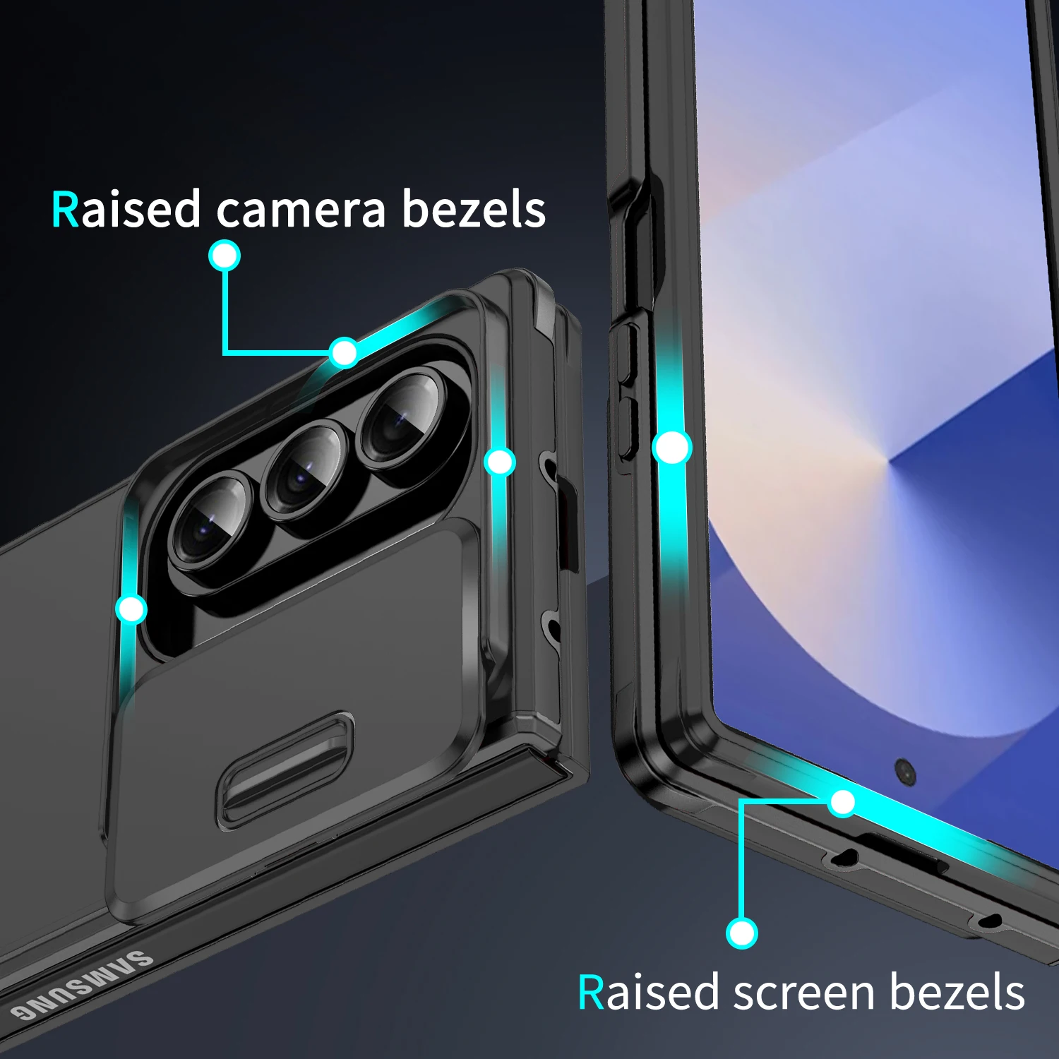 Premium Slide Camera Protection Shockproof Phone Case - Luxury Armor Cover