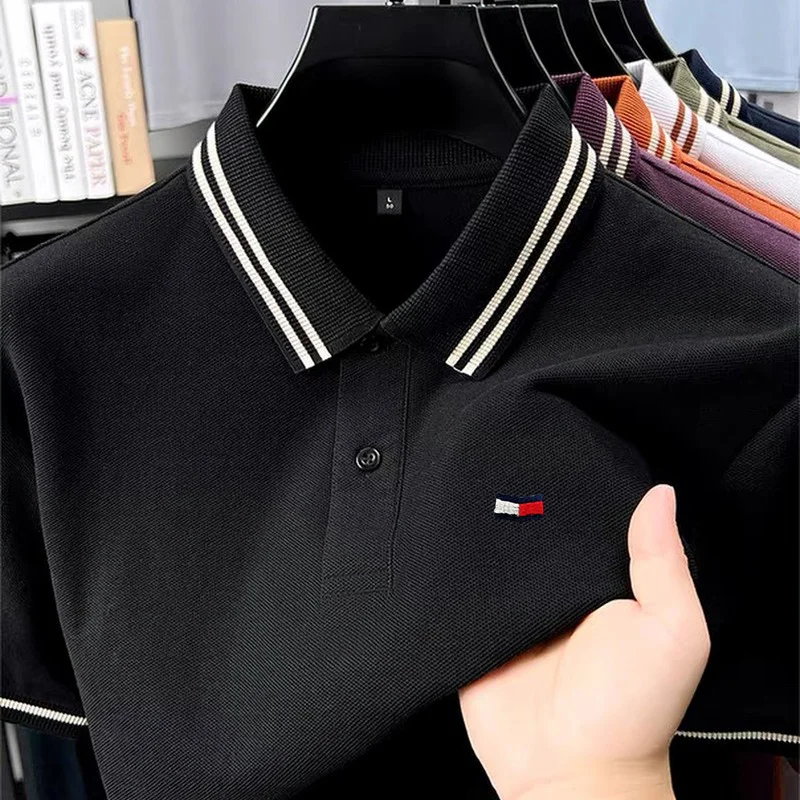 Luxury brand polo shirt embroidered short sleeved men's summer new 100% cotton casual comfortable breathable high-end T-shirt 14 Se0bd8e01d0b7417c8cf1a552b7c1590fP