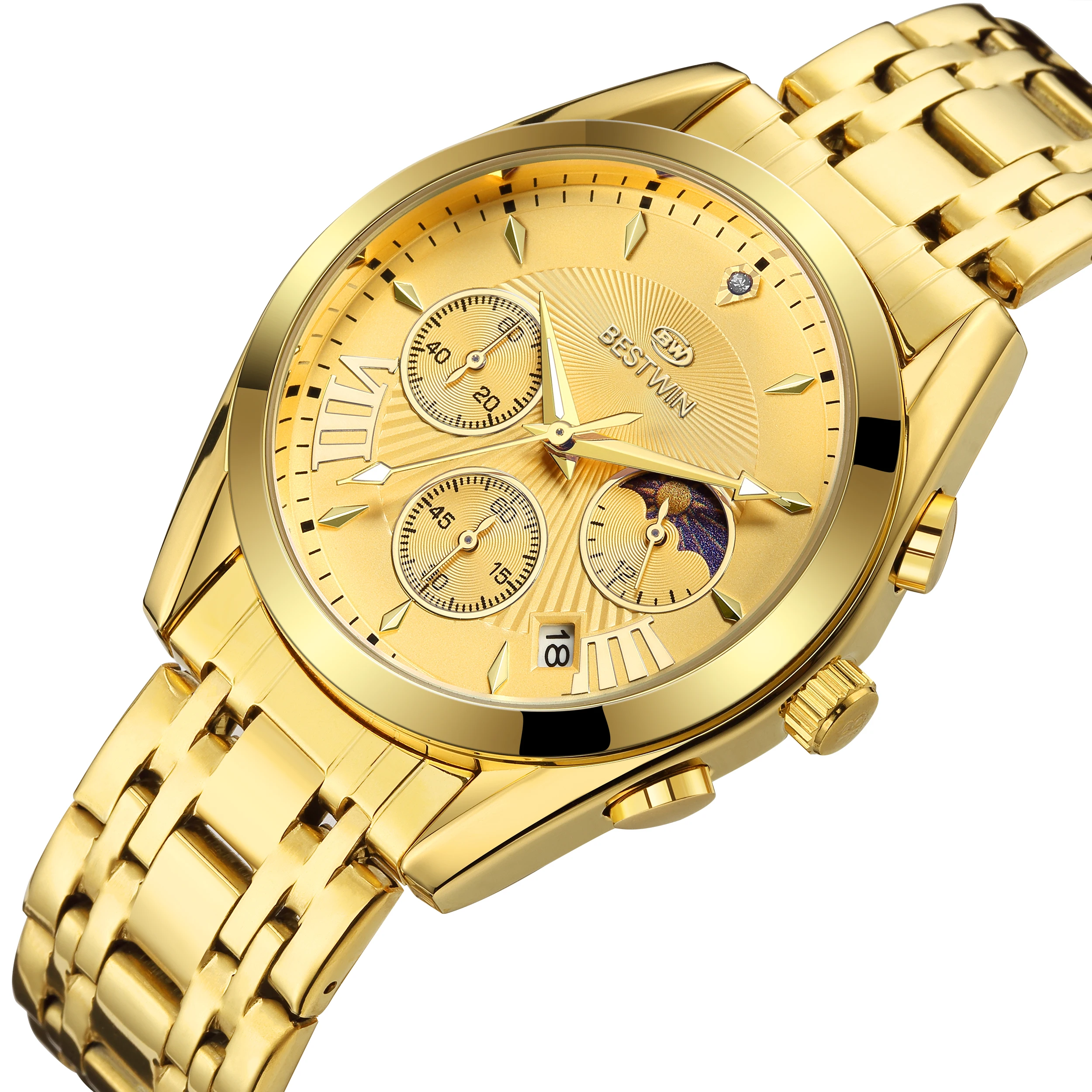 Casual Business Gold Clock Men Luxury Watch Automatic Watches Mens Fashion Quartz Wristwatches Reloj Hombre Elegante