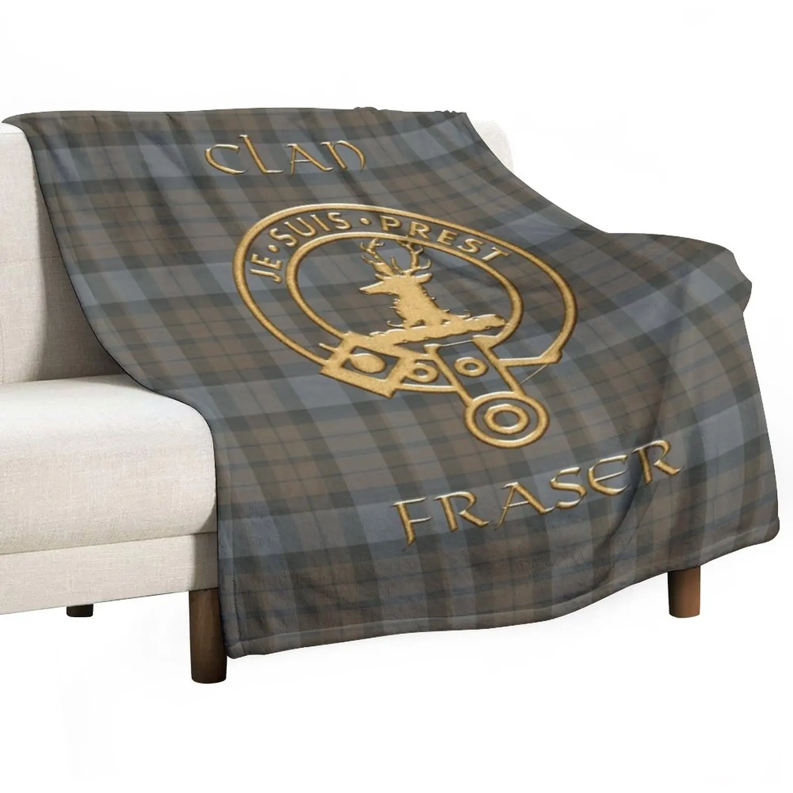 

Shield Clan Fraser - Je suis Prest Throw Blanket Single Blanket Summer Bedding Blankets For Sofa Travel Blanket
