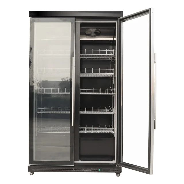Single Door Alcohol Drinks Refrigerator Wine Cooler Beverage Freezer for Bars Compressor, Stainless Steel, Wine Cooler