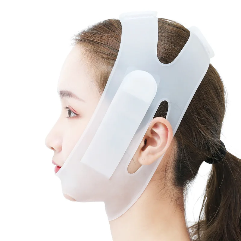 

Beauty Face Lift Belt V Face Shaper Slimming Bandage Thin Chin Skin Firming Soft Silica Gel Anti Fungus Facial Slimming Tool Hot