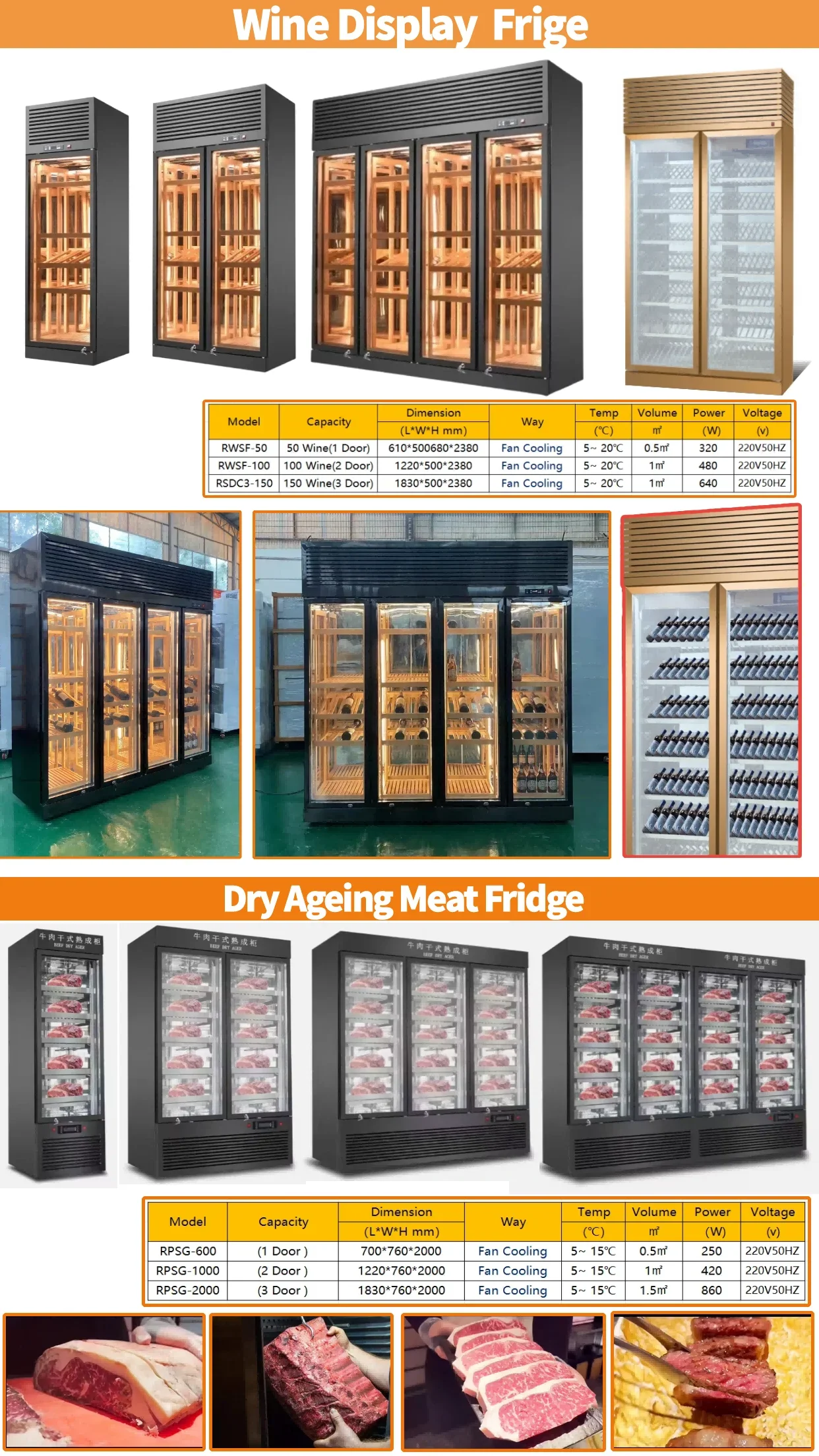 Buy Commercial Fruit Vegetable Meat Display Refrigeration Showcase Freezer Price Cooler For Supermarket Refrigerator And Chiller
