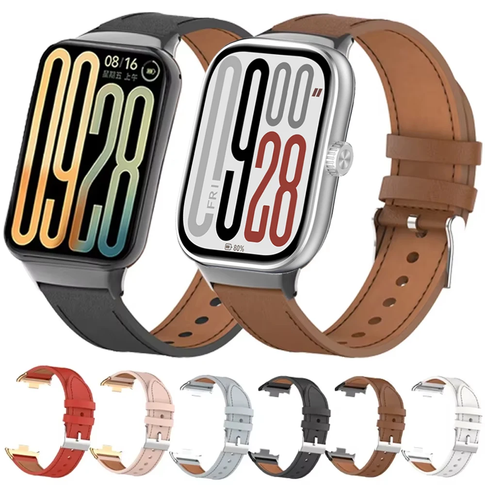 Premium Leather Strap for Smartwatch - Replaceable Wristband in Elegant Design