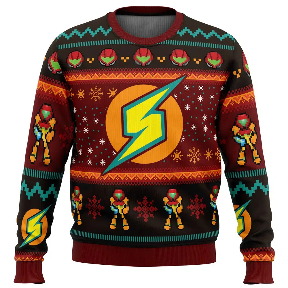 Samus Metroid brutto maglione di buon Natale 2025 nuova moda uomo felpa con cappuccio pullover top primavera autunno donna felpa