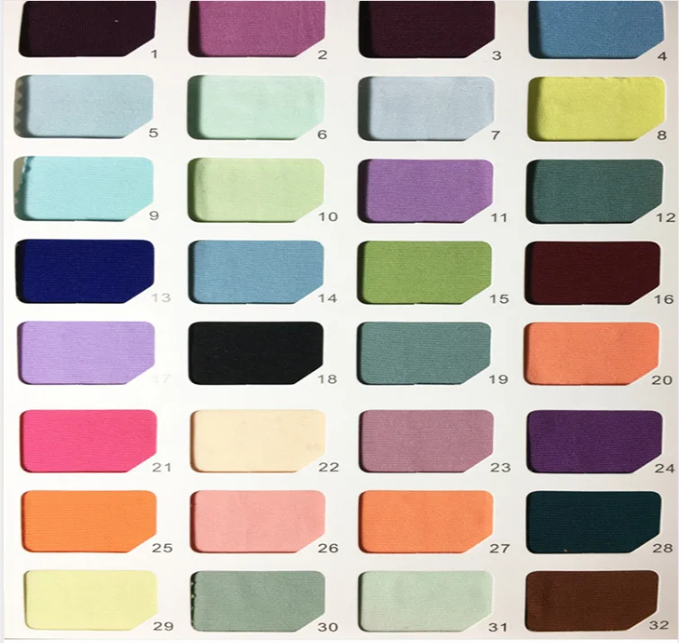 

Elastic lycra Fabric Color Card Choose