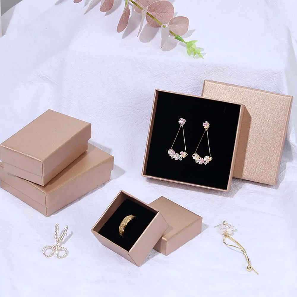 24-Pack Bulk 5x8x3cm 7x9x3cm Small Luxury Jewelry Boxes Travel Accessories Necklaces Earrings Rings Organizer Packaing Case Box