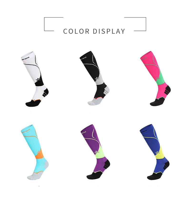 Long Tube Running Socks Elastic Marathon Leg Compression Socks Adult Football Men and Women Summer