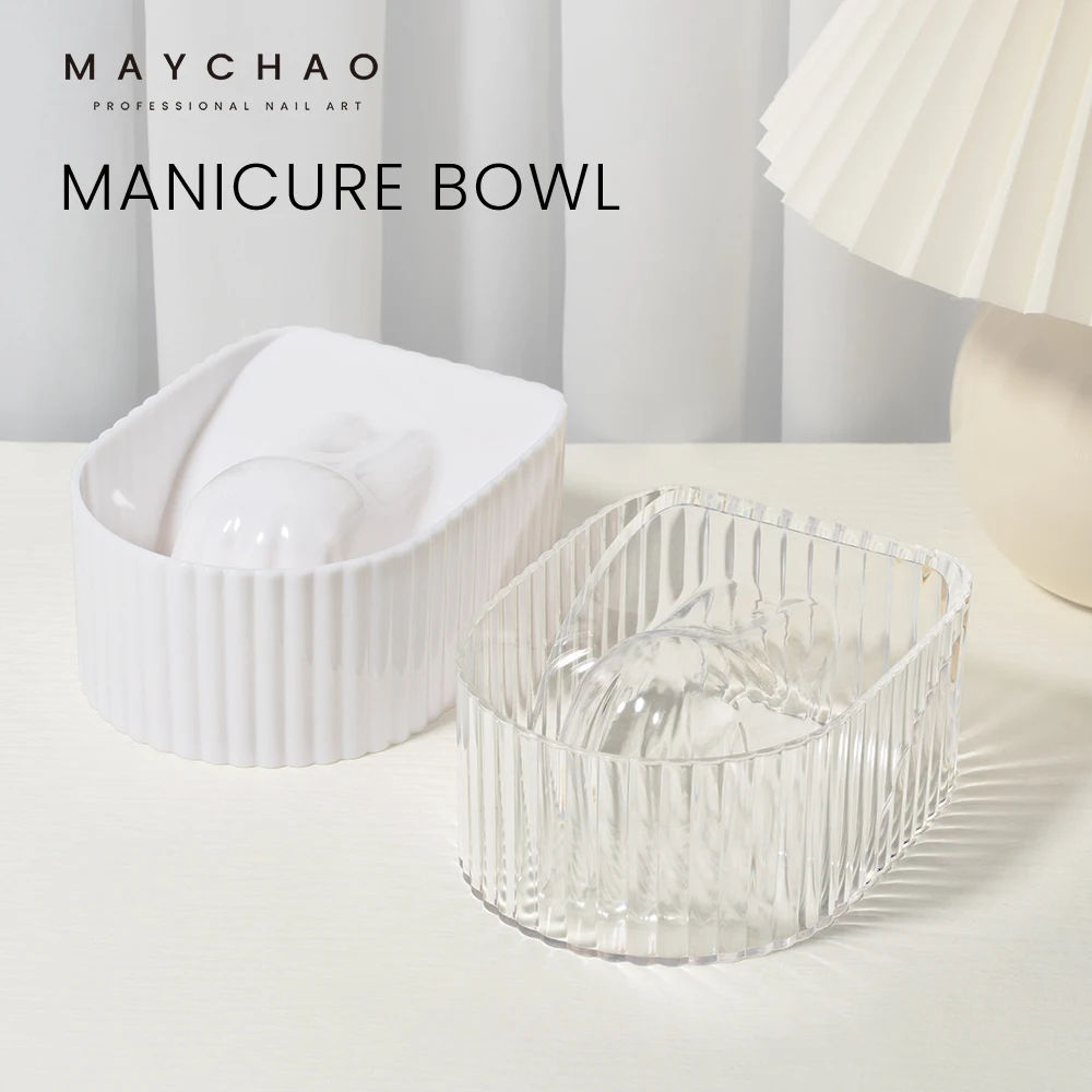 Nail Polish Remover Bowl MAYCHAO Manicure Bowl Soak Finger Acrylic Tip Nail Soaker Treatment Remover For DIY Health Tools 3
