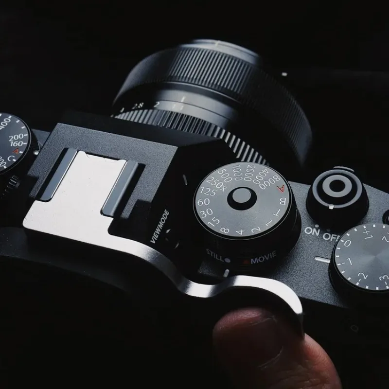 Argento Thumb Rest Up Thumb Grip Hot Shoe Cover Per Fuji Xt4 X T4 Fujifilm X-T4 Fotocamera Digitale Mirrorless