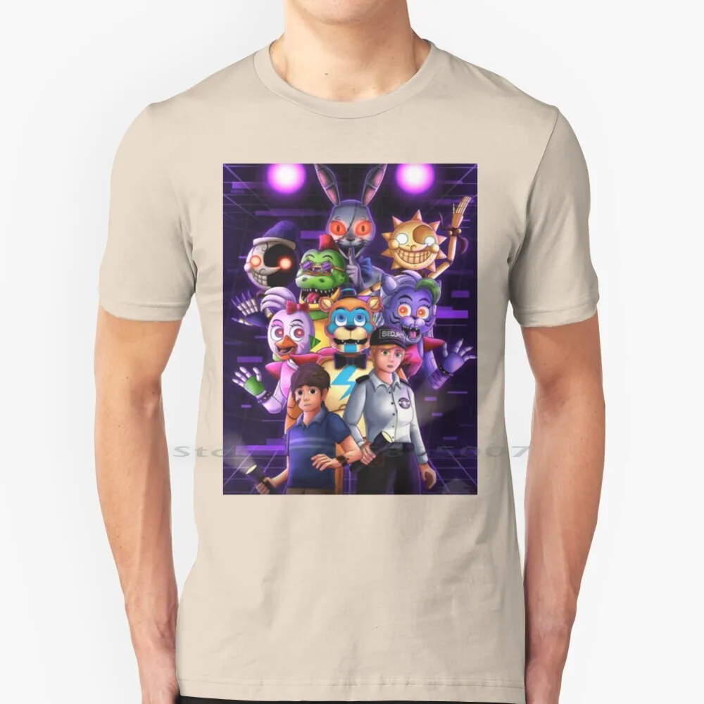 Fnaf Security Brake T Shirt 100% Cotone Five Nights At Security Violation Horror Videogioco Fnaf Game Ps5 Ps5 Giochi Fnaf Ps5 Fnaf
