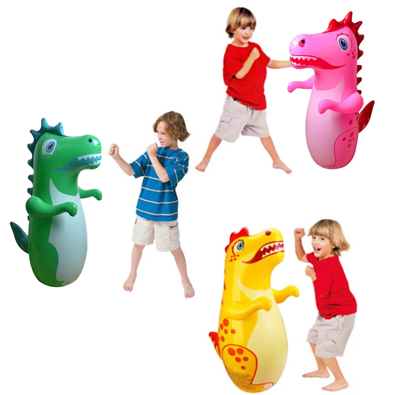 Sacco Da Boxe Gonfiabile Per Bambini – Dinosauro, Gioco Sportivo Per Coordinazione E Movimento, Regalo Compleanno