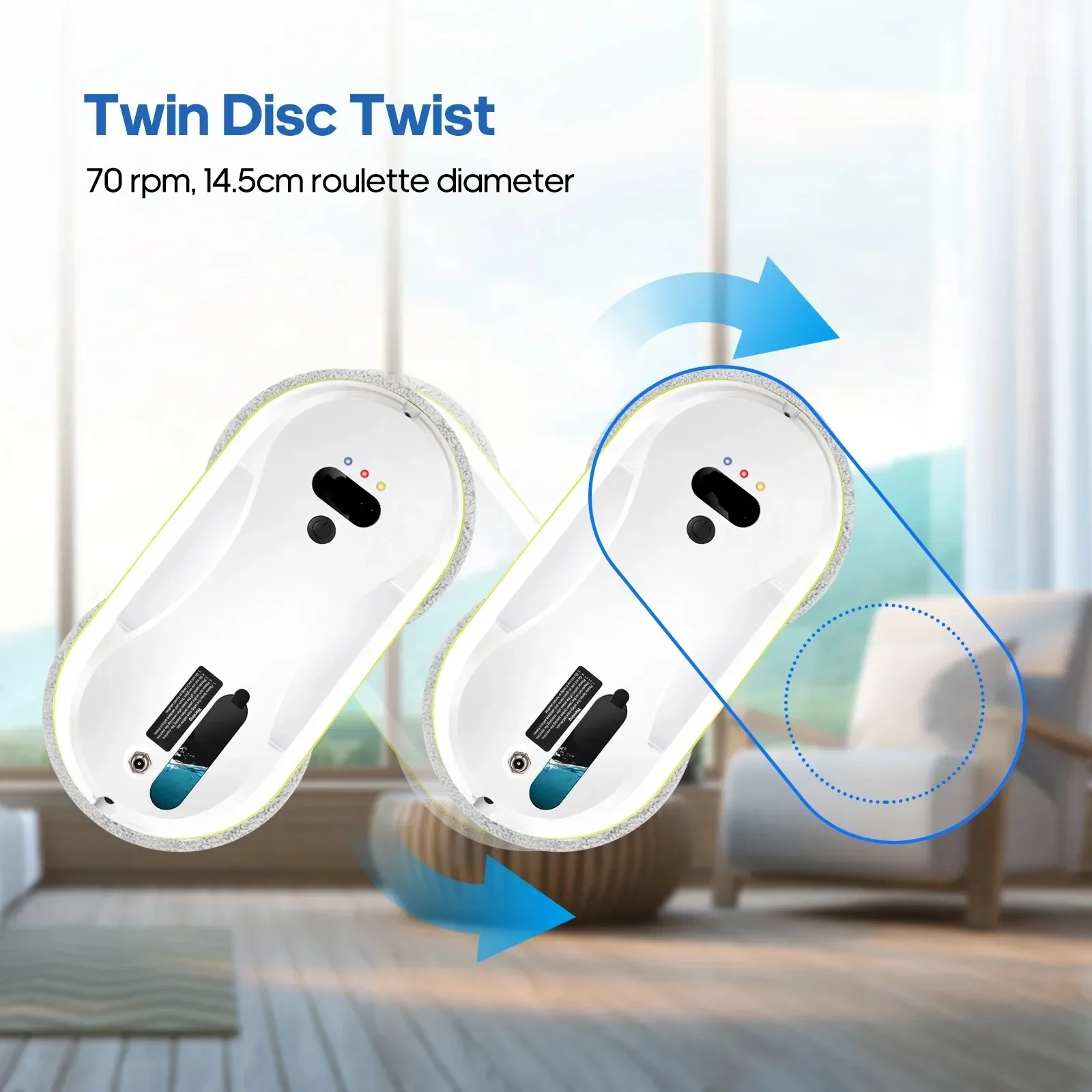 Description Picture 4 of itemFOR Intelligent Household WindowCleaning RobotAutomatic WaterSpray VacuumCleaner With Remote Control Electric Window Wiper Glass