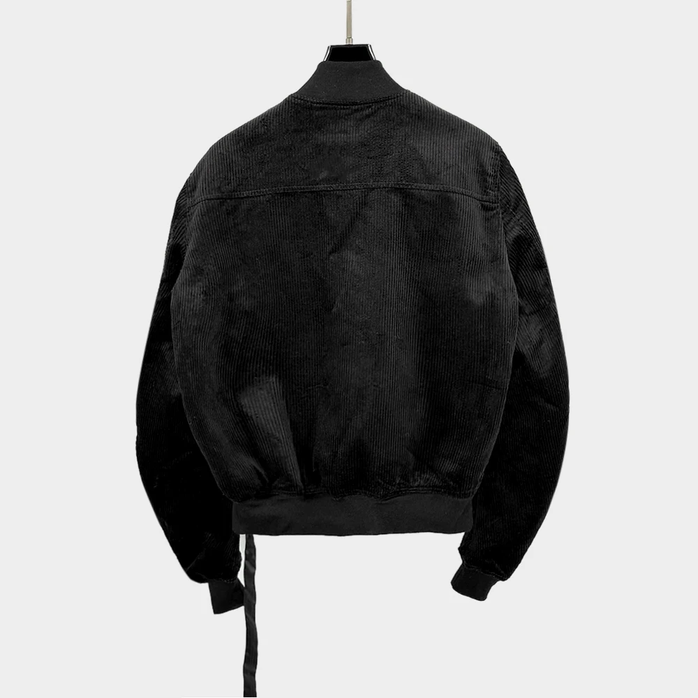 Owen Seak Men Cotton Jacket Coat Gothic Style Casual Men's Clothing Zipper Flying Jacket Winter Classic Men Solid Black Coat 2