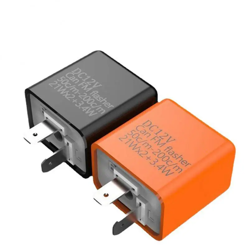 LedFlasherFrequencyRelayPortablePlugAndPlayOrangeBlackDc12vMotorcycleAccessoriesLed