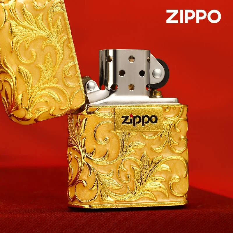 Zippo Lighter Armor Golden Prateria Grass Glow In The Dark Squisita Collezione Antivento In Scatola