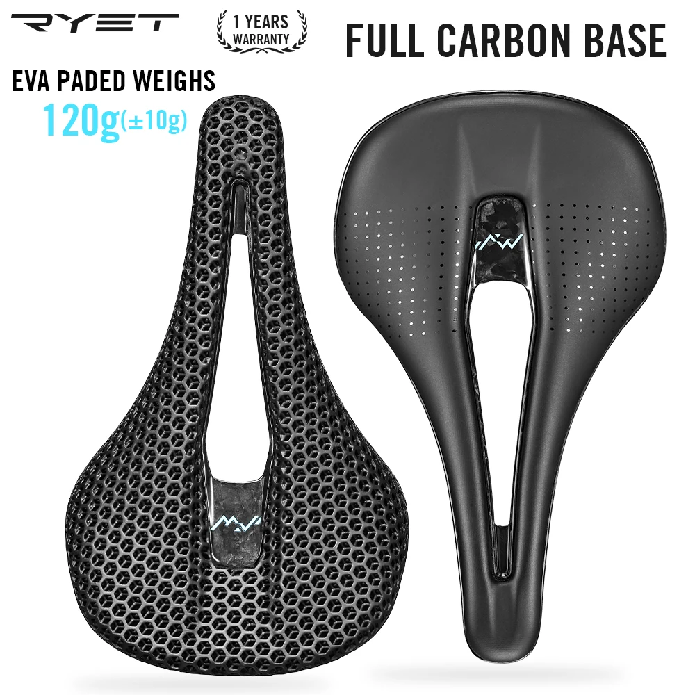 

Углеродное седло RYET 140 мм, суперлегкое, 165 г, дорожное, горное, Гоночное, с 3D принтом, подушка на сиденье для велосипеда, велосипедные запчасти, сиденья, аксессуары