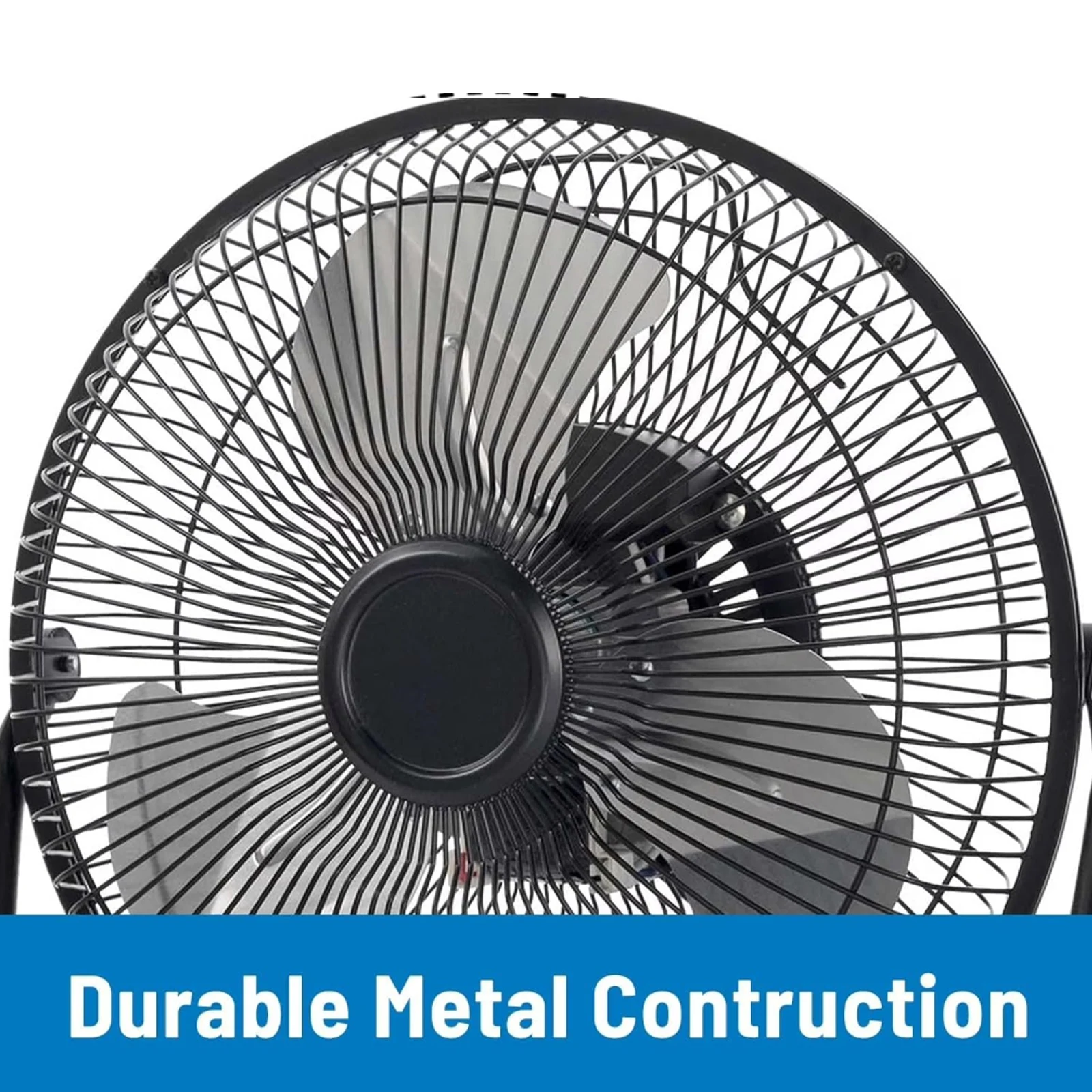 Adjustable 3-Speed Quiet Portable Metal Desk Fan with Tiltable Head and Strong Wind