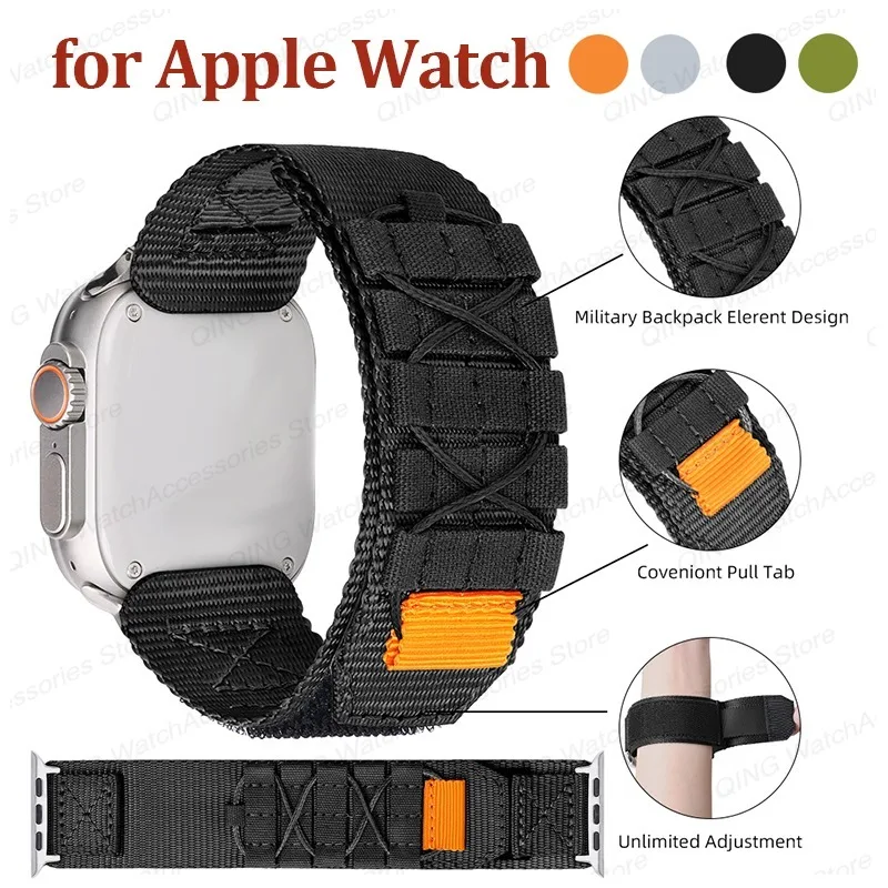 

Ремешок нейлоновый для Iwatch 8 9 7 6 5 4 SE 40 мм 41 мм 38 мм