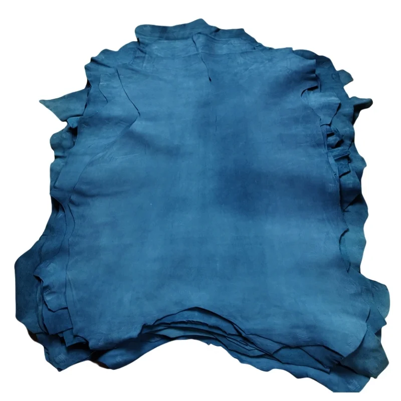 Peacock Blue & Light Cyan Premium Sheepskin Leather