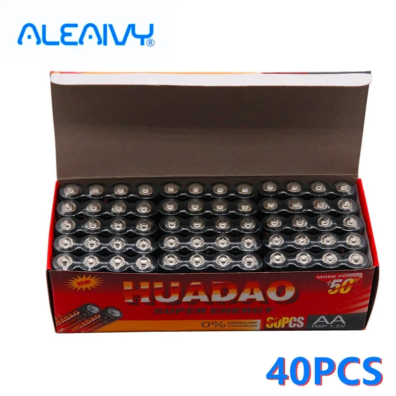 Aleedera Originale 40 Pz Farmacia 1.5 V Aaa Batteria Pali Di Carbonio Um4 Forte Esplosione-1.5 Volt Aaa Batteria Senza Mercurio