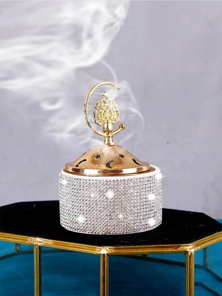 Middle East European Style Incense Burner Bakhoor Burner Home Decoration Ornaments Diamond Fashion Incense