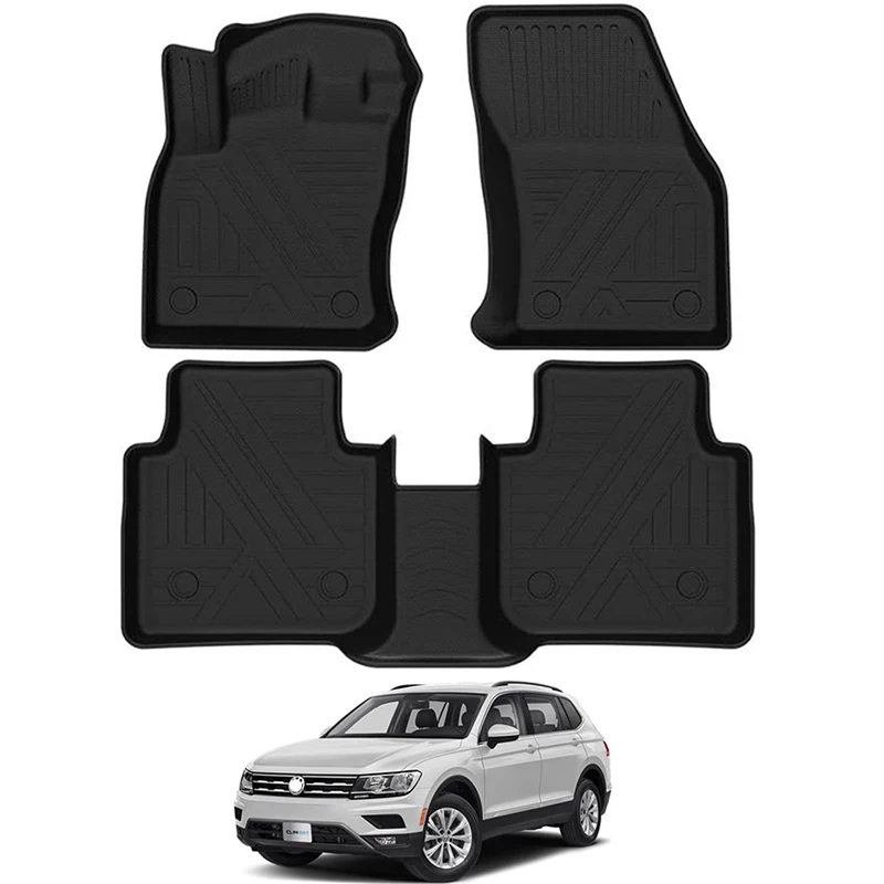 4 Pezzi Tappetini Auto Gomma Set Per VW Tiguan 2016+, 3D - Foto 8