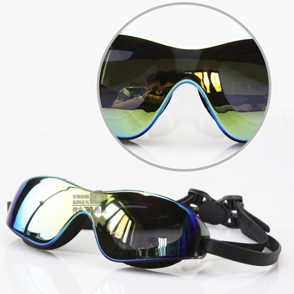 Swimming Goggles Large Frame Adults Swimming Pool Eyewear Waterproof HD Anti-fog Goggles Adjustable Silicone Swim Glasses 수경 2