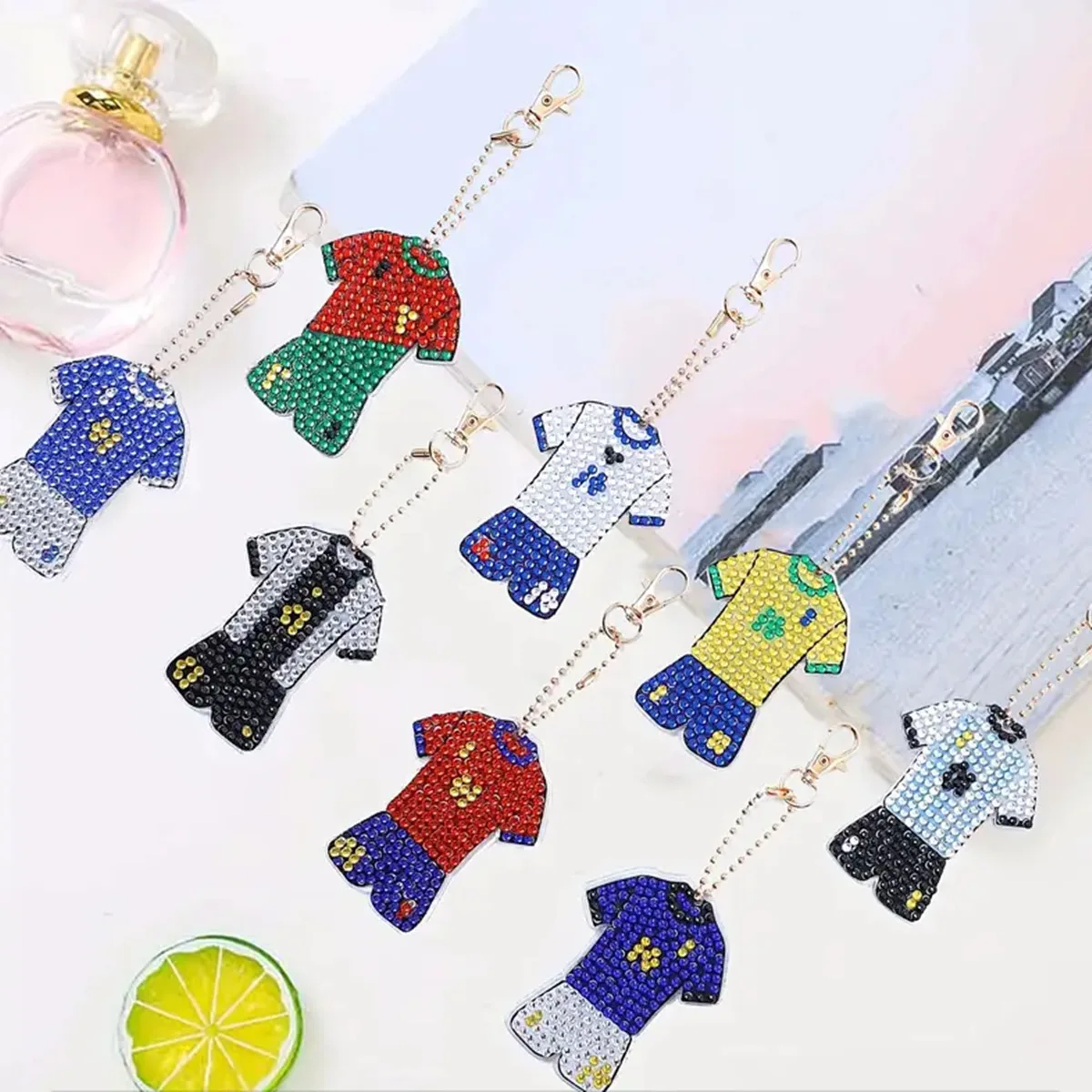 Diamond Painting DIY Creative Cartoon Keychain Double-sided Point Diamond Bag Pendant Acrylic Key Chain diamond keychains diamond painting diamond painting accessories