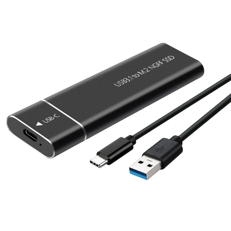 M2 SSD 인클로저 NVMe USB3.1 외장 스토리지 HDD 케이스, PCIe SSD 박스, NGFF SATA SSD 디스크 하드 드라이브, PC 노트북용, 10Gbps