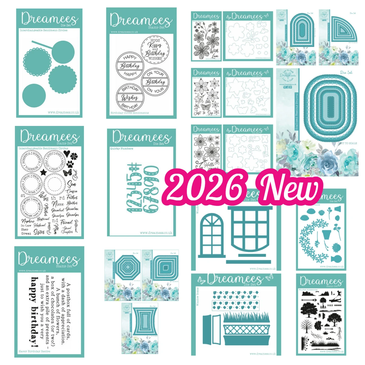 드림미즈 네스팅 DL 다이 아네모네 데이지 생일 축하 레시피 금속 커팅 다이 스탬프 DIY 스크랩북 다이어리 핸드메이드 2026 신상품