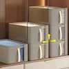 1/3PCS Collapsible Clothing Organizer Thicken Clothes Storage Bag Pants Sweater Storage Cabinets Drawers Organizer Containers 1
