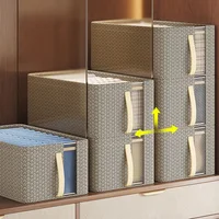 1/3PCS Collapsible Clothing Organizer Thicken Clothes Storage Bag Pants Sweater Storage Cabinets Drawers Organizer Containers 1